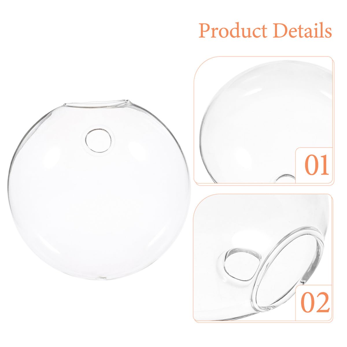 ULTECHNOVO 6pcs Wall Mounted Glass Flower Vases Hydroponic Planter Flat Glass Terrarium Pots for Home Décor and Indoor Plants