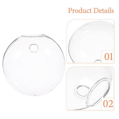 ULTECHNOVO 6pcs Wall Mounted Glass Flower Vases Hydroponic Planter Flat Glass Terrarium Pots for Home Décor and Indoor Plants