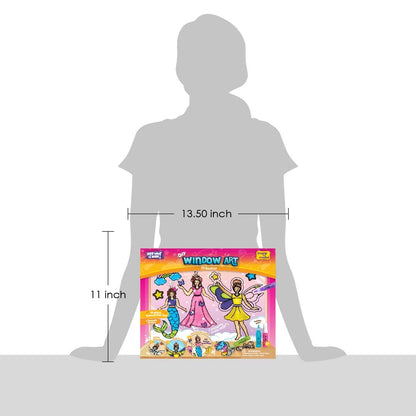 Imagimake Window Art Princess | Unicorn & Mermaid Suncather Kit | 16 Pieces Glass Painting Set | Kids Activities Ages 5-8 | DIY Craft Kit | Birthday Gifts for Girls Ages 5,6,7,8,9,10,12 Years Old