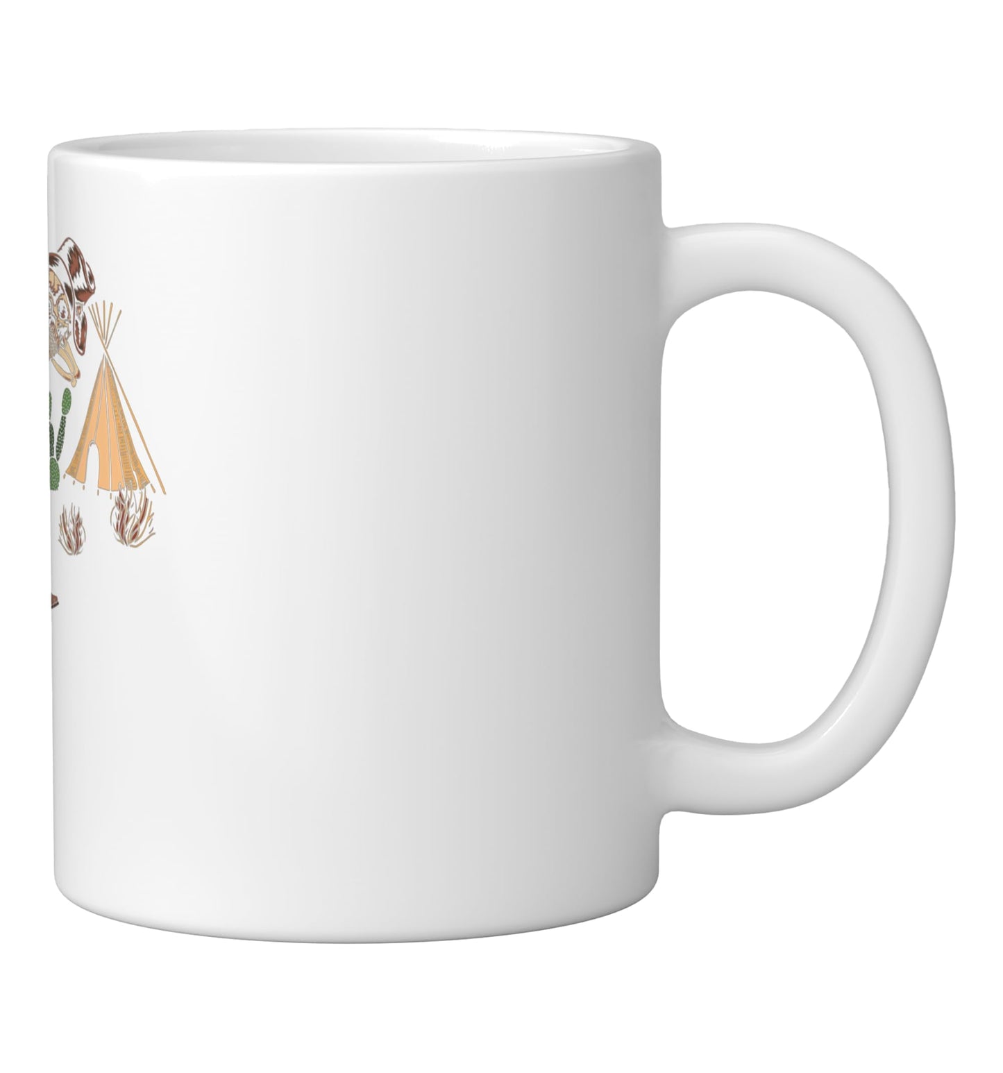 Dabbing Skeleton Cowboy Halloween Boys Men Funny Dab Dance Ceramic Mug, White