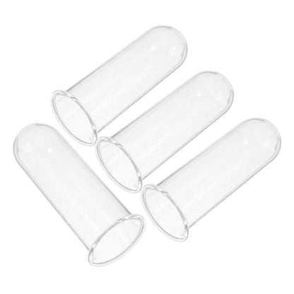 Garneck 4pcs Glass Plant Test Tube Vase Small Vases for Hydroponic Flowers Terrarium Desk Decor