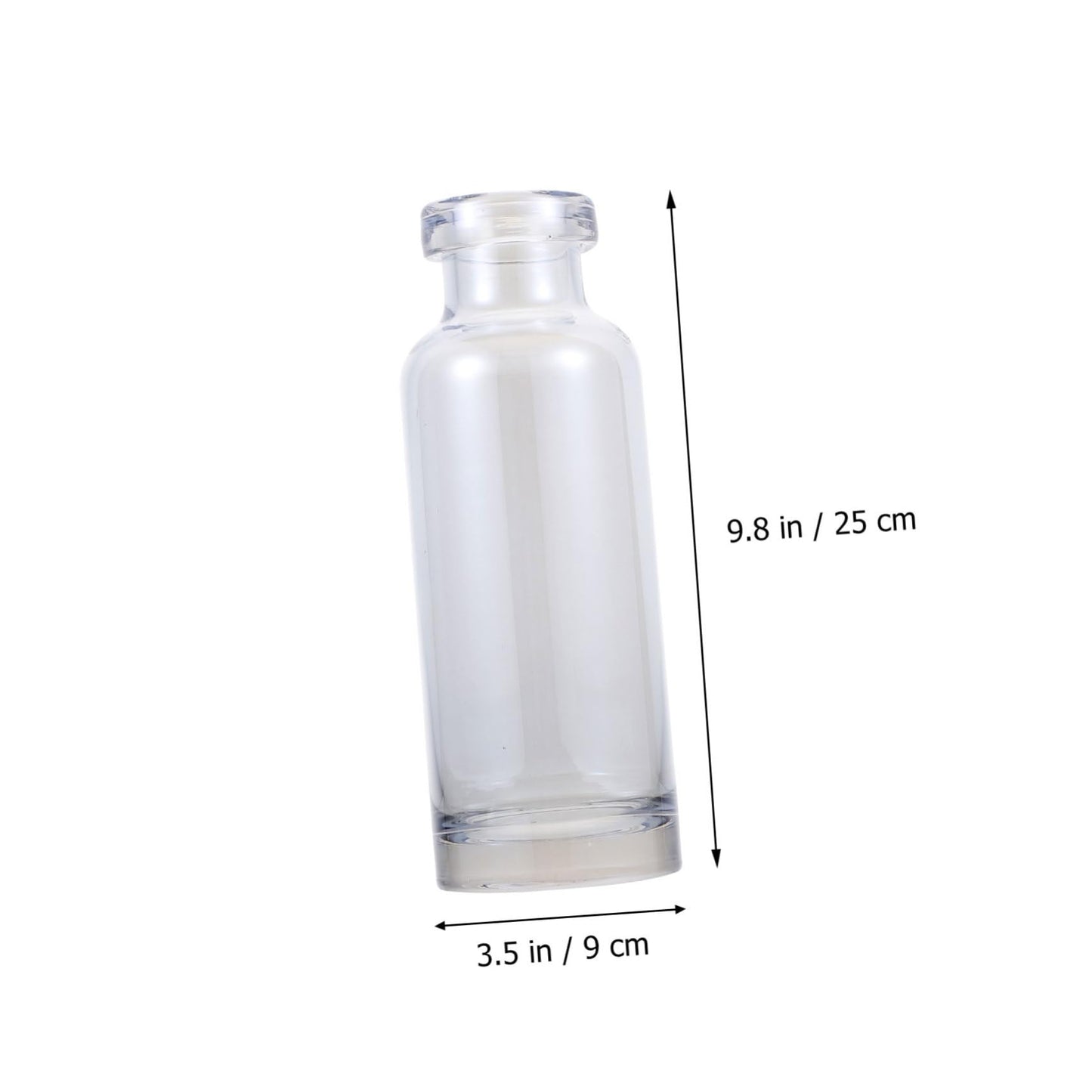 ABOOFAN Glass Vase for Hydroponics Plants Small Mouth Desktop Planter Terrarium for Home Decoration Smooth Transparent Floral Arrangement Container Gift Ready Decorative Propagation