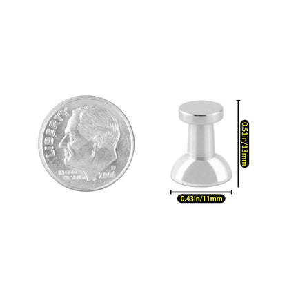 Magnetic Push Pins for Refrigerator Magnets, 16pcs Brushed Nickel for Office, Whiteboard, Map Magnets