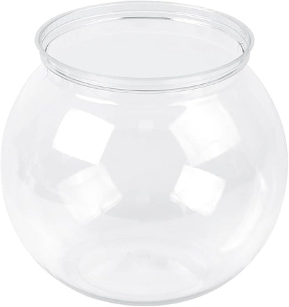 MIDELONG Mini Plastic Fish Bowl, 27 oz Decorative Fish Bowls Unbreakable Heavy Duty Goldfish Bowl for Centerpiece Vases, Party Decorations, Pack of 1