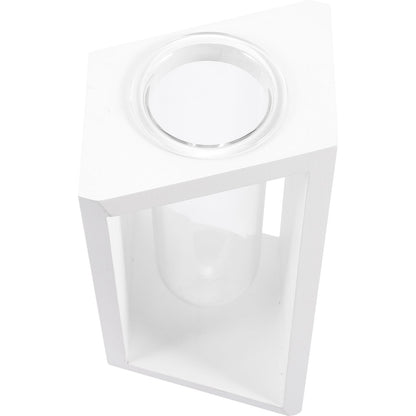 DOITOOL Test Tube Plant Vase with White Wooden Rack, Small Glass Propagation Terrarium Container for Indoor Hydroponic Plants and Home Décor