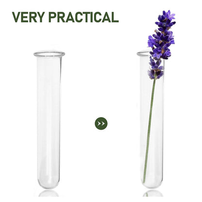 Yardwe 5pcs Hydroponic Glass Propagation Tubes Small Floral Test Tube Vases 2.5x3x15cm Glass Hanging Containers for Small Terrarium Plants Home Décor