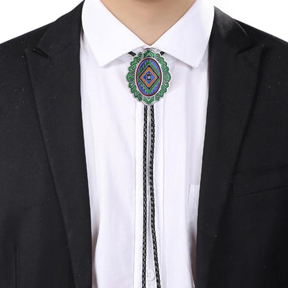 GelConnie Bolo Ties for Men Women Vintage Bolo Tie Western Cowboy Leather Necktie Native American Tie Cowboy Shirt Accessories