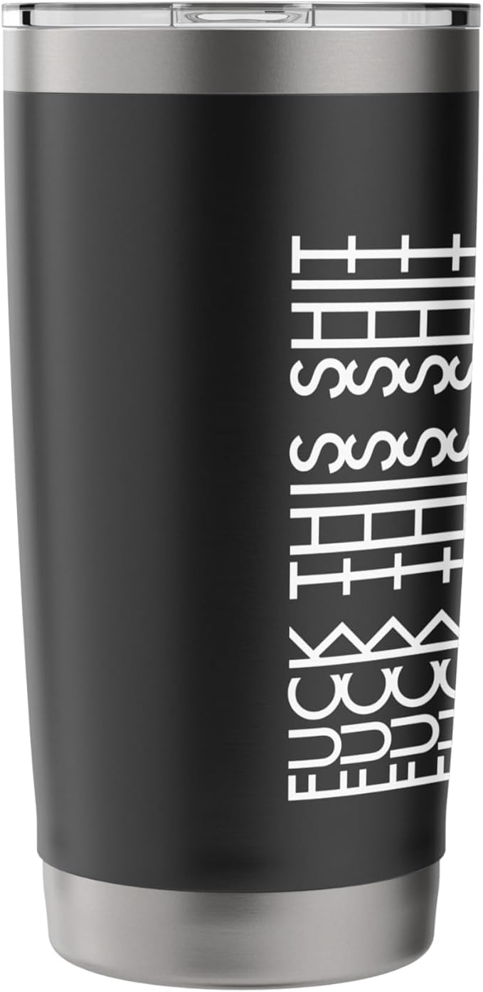 ishenkea 20 Oz Stainless Steel Hidden Message Tumblers，Personalized Tumbler Gifts For Coworker (Black)