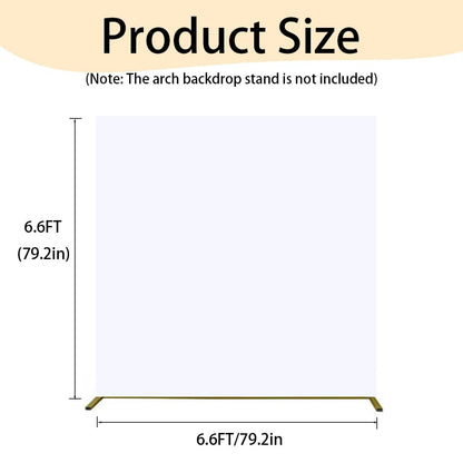 6.6FT x 6.6FT White Square Backdrop Cover for Party Decorations