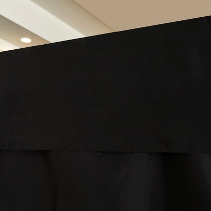 Mengersi Black Four Corner Post Bed Canopy Bed Curtains Sheer Canopy Bedroom Decoration Lightproof,Not Include Poles (King, Black)