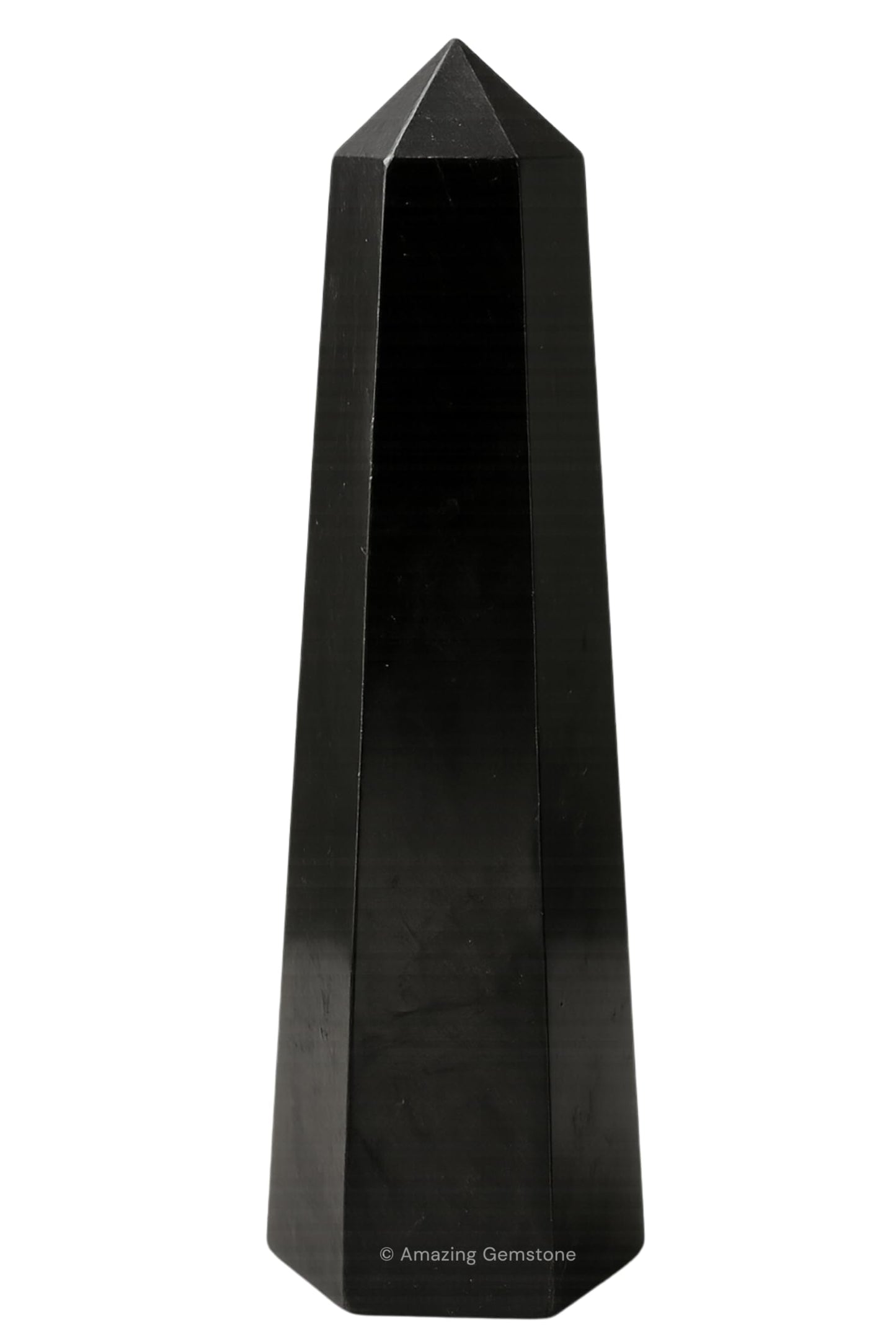 Amazing Gemstone Shungite Crystal Towers - Natural Healing Crystal Point Obelisk for Reiki Healing and Crystal Grid (3" to 4" INCH)
