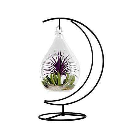 CXLE Ornament Display Stand - Iron Pothook Stand for Hanging Glass Globe, Air Plant Terrarium, Witch Ball, Christmas Ornament and Home Wedding Decoration