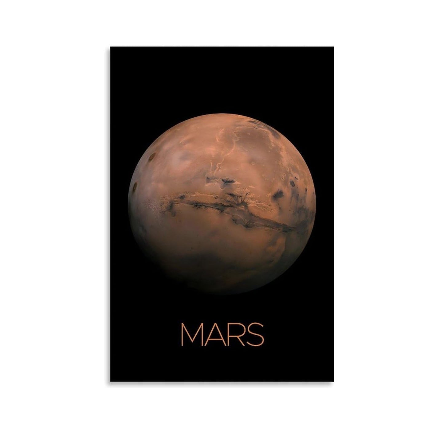 XIAOLOUTINYU Solar System Canvas Wall Art - Mars Planet Space Poster for Kids Room Bedroom Classroom, STEM Educational Astronomy Decor, Science Gift for Boys Girls Teens, 12x18 Inch Unframed