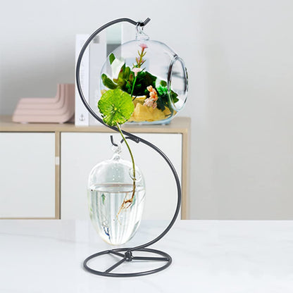 YY YEARCHY Ornament Display Stand Holder Home Wedding Decoration Rack for Hanging Glass Globe Air Plant Flower Pot Stand Iron Pot Hook Stand Terrarium Witch Ball