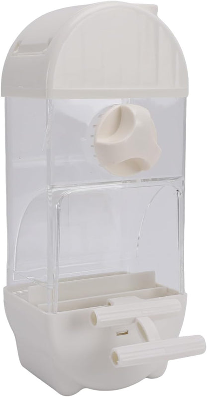 Focket Bird Feeder, 800ml Transparent No Mess Feeding Semi Enclosed Easy Top Fill Bird Feeding Box, Anti Scatter Tray with Hanging Design for Parakeets Cockatiels