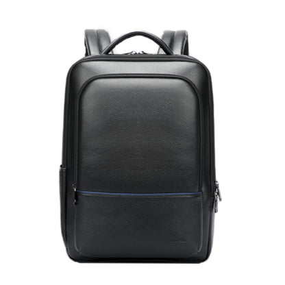 BOPai Genuine Leather Backpack for Men Multi-Function 15.6 inch Laptop Premium Executive Business Travel Friendly Smart Rucksack Anti Theft Large Capacity Office Classic Black