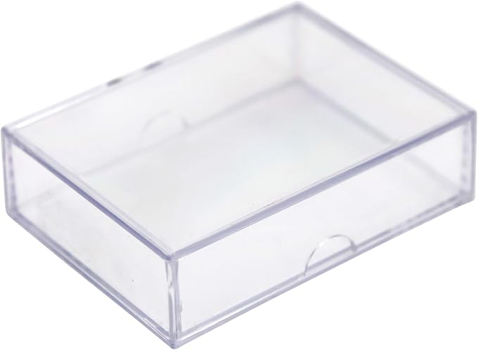 Gary Plastic Packaging 20-Pack Clear Acrylic Card Storage Boxes with Lids – Holds 52 Playing Cards or 50 Standard Trading Cards Each, Stackable Organizer for Sports & TCG Cards (Unsleeved)