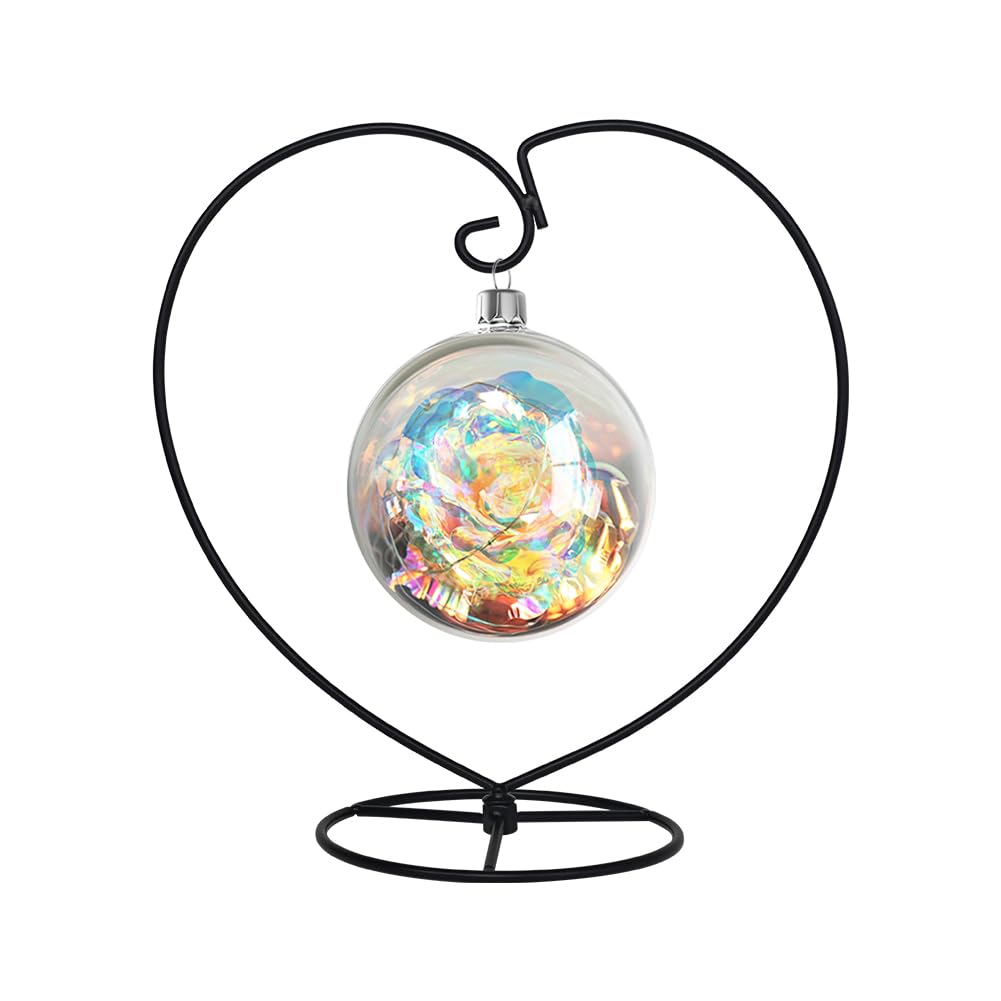 CXLE Ornament Display Stand, Ornament Stand Holder Iron Pothook Stand for Hanging Glass Globe Air Plant Terrarium, Witch Ball, Christmas Ornament and Home Wedding Decoration