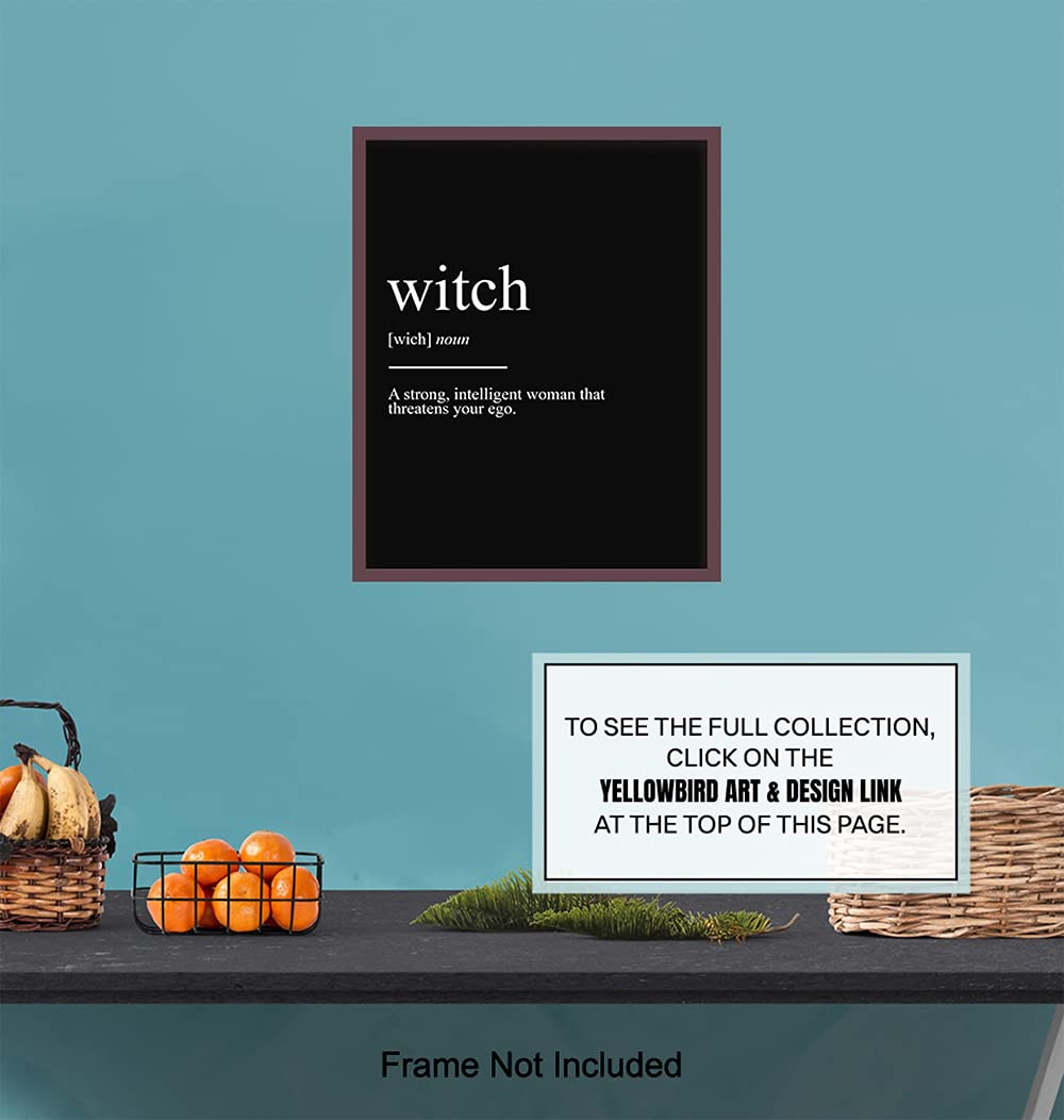 Witch Pagan Wall Art & Decor - Wicca Wiccan Witchcraft Altar Supplies - Gothic Home Decor - Goth Room Poster Print - Black Magic Wall Print - Witchy Gifts for Women