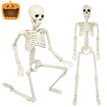 CAMIRUS 3FT Skeleton, 36" Full Body Skeleton with Movable Posable Joints, Realistic Plastic Bones Halloween Prop for Outdoor Haunted House Decorations