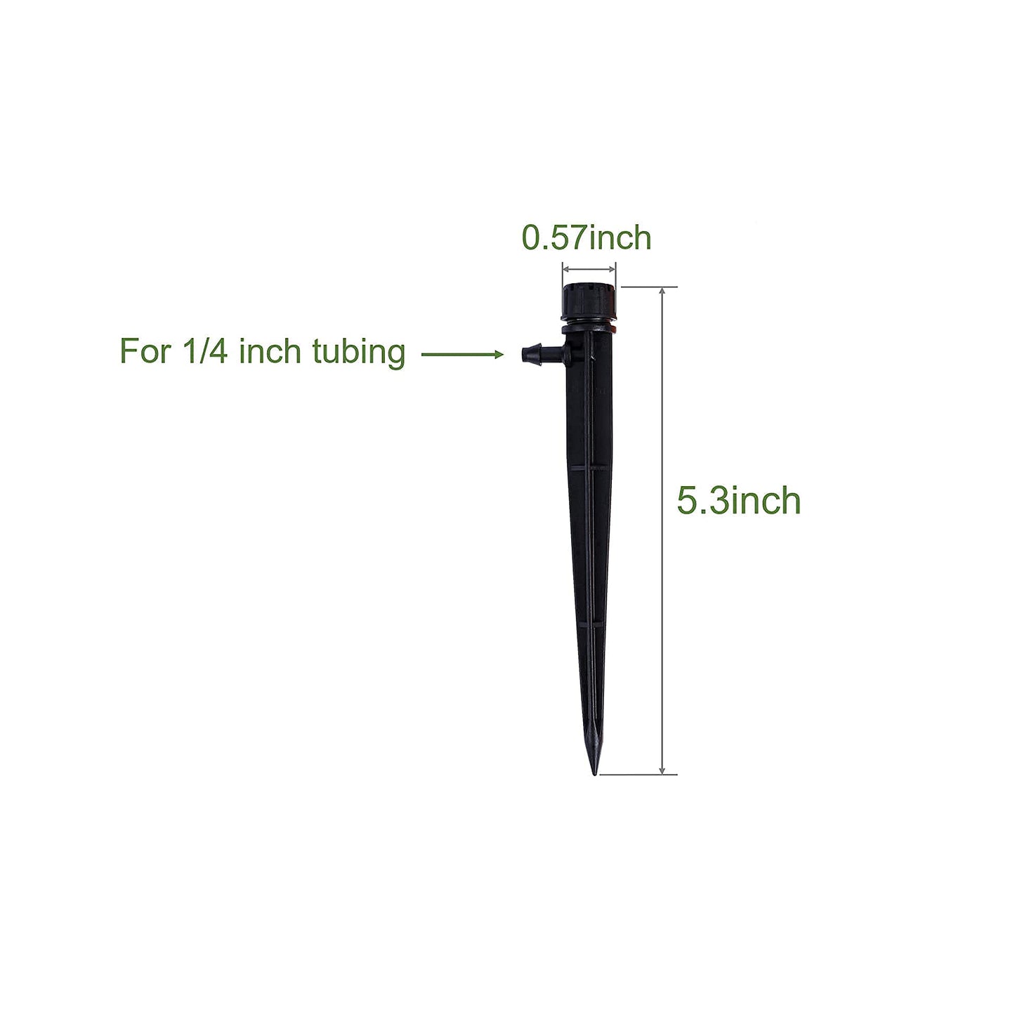 60 Piece of Drip Irrigation Emitters 360 Degree and Professional Irrigation Drippers and Drip Emitters or Sprinkler System Parts and Heads for 1/4 inch Drip Tubing