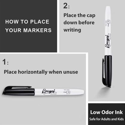 LAZGOL Dry Erase Markers Bulk, 96 Pack Black Dry Erase Markers Chisel Tip, Low Odor Whiteboard Markers for School, Office Supplies, Perfect for Writing on White Board, Mirror,Calender