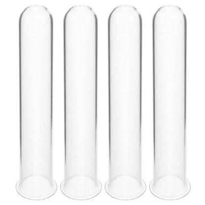 Healvian 4pcs Glass Propagation Test Tube Vases Hydroponic Glass Plant Holder Tubes for Indoor Flower Display and Terrarium Gardening