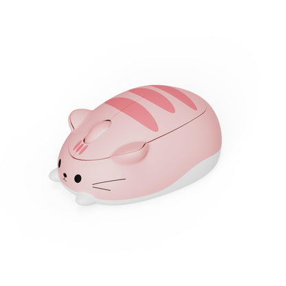 Akko Cat Theme Wireless Gaming Mouse, 2.4G GHz with a USB Receiver, Cute Optical Cordless Cartoon Mice for Computer/Laptop/Desktop/PC, Compatible with Mac/Win (Gray Mimo)