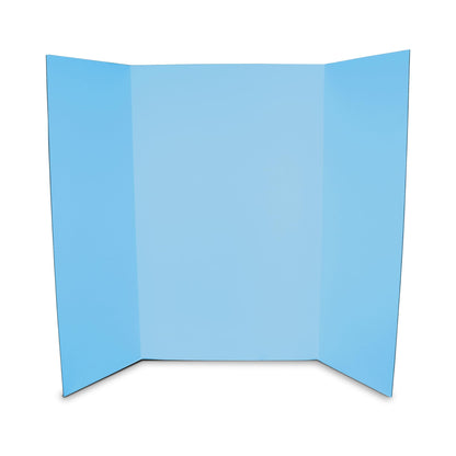 Flipside Products 36” x 48” Project Boards for Presentations, Science Fair, School Projects, Event Displays and Trifold Picture Board, Proudly Made in USA - Sky Blue - 10 Pack