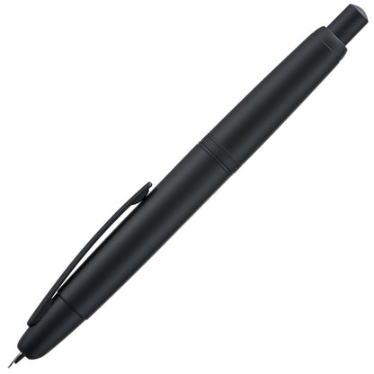 Jinhao 10 Press Fountain Pen with Box, Matte Black Retractable Extra Fine Nib with Ink Converter Set (Clip Version)