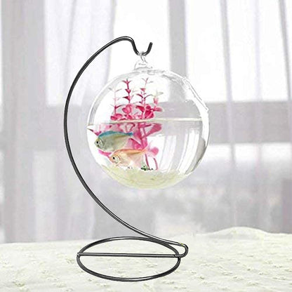 YEARCHY Ornament Display Hanger Rack Stand Hook Chrismas Ornament Party Decoration Holder Air Plant Flower Pot Hanging Terrarium Home Office Decoration (2, 9.1'x4.1'), Black
