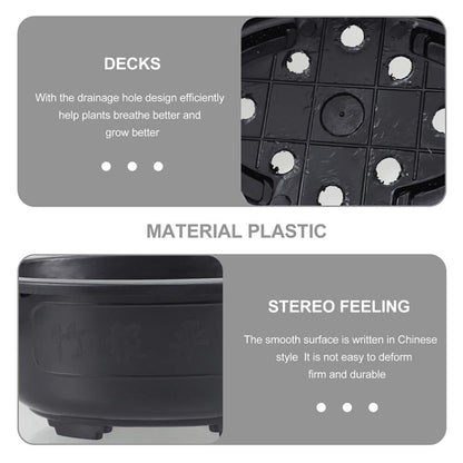 Homoyoyo 2PCS Bonsai Training Pots: 17 inch Large Bonsai Pot Oval Planter with Drainage Hole - Plastic Plants Growing for Nursery, Garden, Balcony
