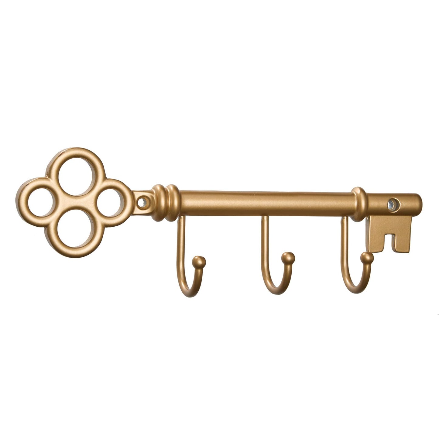 FantasHome Classic Wall Mounted Key Holder Hook Rack, Vintage Key Rack for Entryway (Gold)