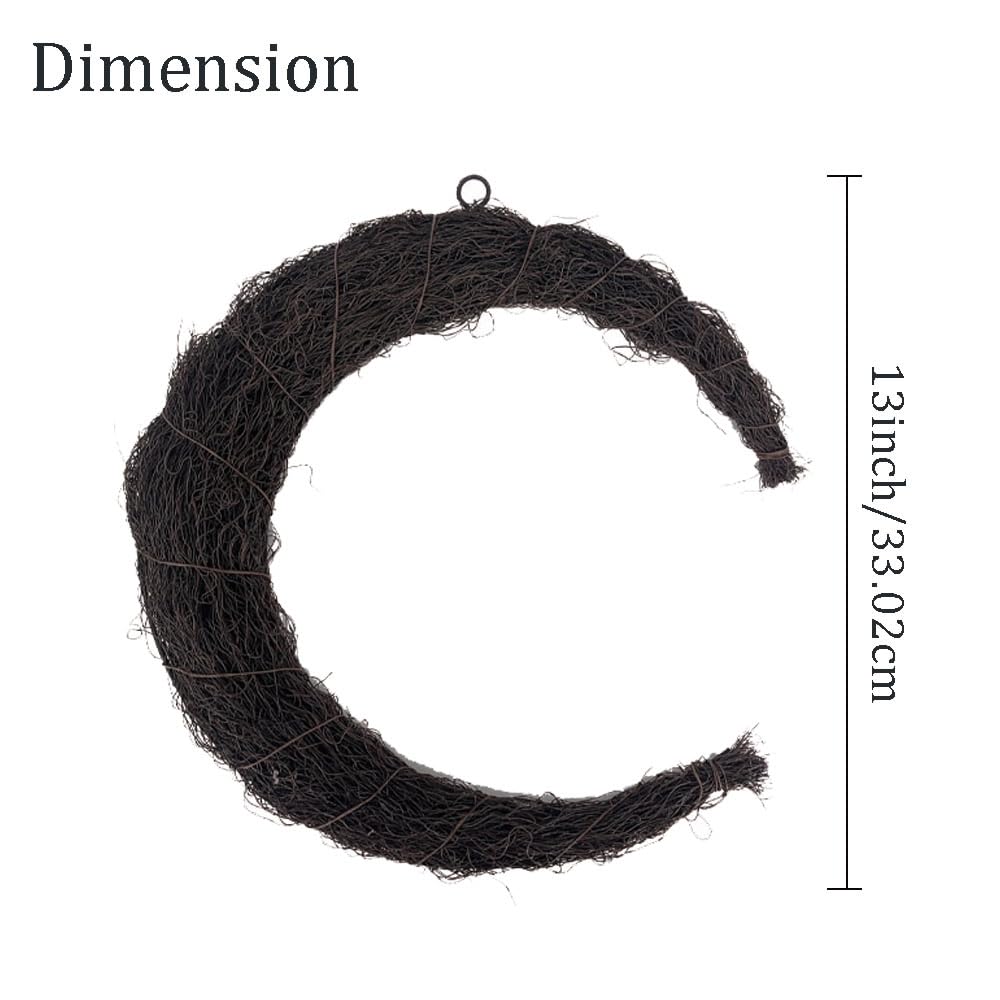Doulewin 2PCS 13 inch Artificial Plastic Moon Vine Wreath Base Craftsmanship, Wall Decoration/Indoor and Outdoor Front Door Home Decoration