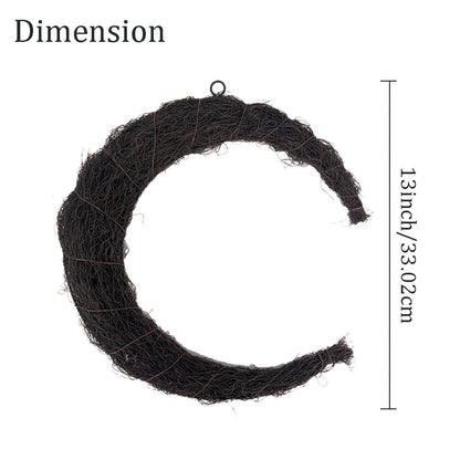 Doulewin 2PCS 13 inch Artificial Plastic Moon Vine Wreath Base Craftsmanship, Wall Decoration/Indoor and Outdoor Front Door Home Decoration