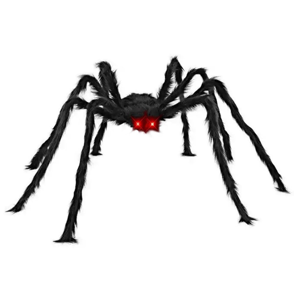3in1 Halloween Decorations 5ft Giant Spiders 200" White Spider Web Haunted House Outdoor Wall Decor for Halloween Props (Giant Triangular Spider Web+Black Fake Spider+Stretchable Cobwebs)