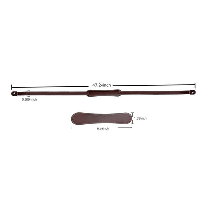 PU Leather Camera Strap For Photographers Retro Decompre Ssion Design Strap Neck, Shoulder or Safety Tether Oblique Straddle (Dark brown)