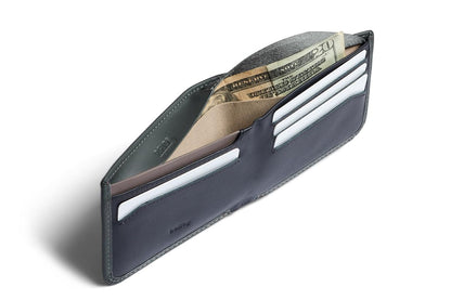 Bellroy Hide & Seek, slim leather wallet, RFID editions available (Max. 12 cards and cash) - Everglade