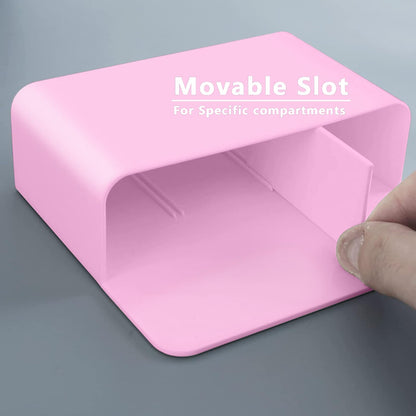 noonebutyou 2 Pcs Magnetic Marker Holder Dry Erase Marker Holder Wall Mount Self Adhesive Pen Holder Magnetic Marker Cup Holders for Whiteboard, Fridge, Home Office School (Pink)