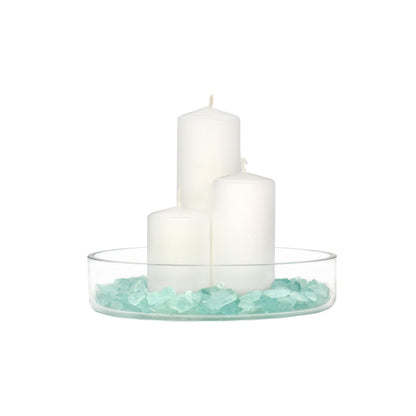 CYS Excel Clear Wide Glass Cylinder Vase (H:1.5" D:7.5") Flower Vase Centerpieces Hurricane Floating Pillar Candle Holder Terrarium Planter