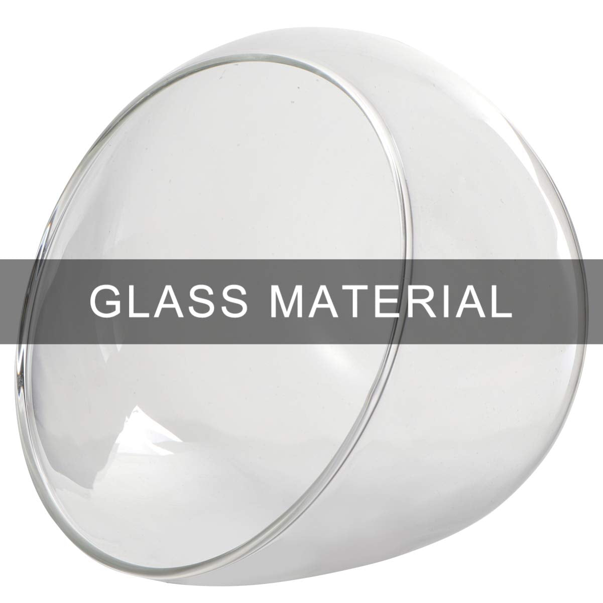 Cabilock Clear Slant Cut Bubble Bowl Glass Vase Bowl Round Globe Planter Terrarium Orb Candy Dish Fruit Jar Floral Container for Home Office Decor