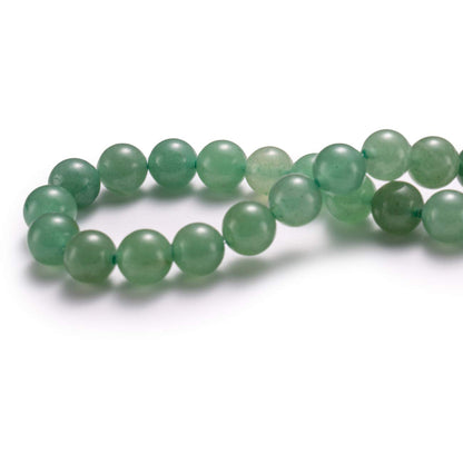BEADIA Natural Green Aventurine Jade Stone Round Loose Semi Gemstone Beads for Jewelry Making 8MM 44PCS