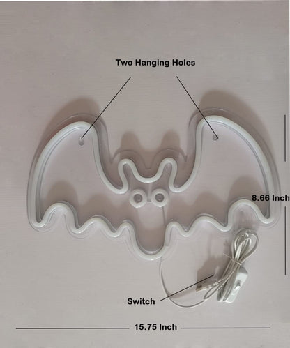 BYOSEKA Bat Neon LED Sign - Purple Neon Light for Party, Bar & Home Decor