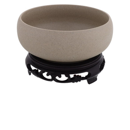 Ceramic Bowl, Hydroponic Planter Water Lily Bowl with Stand Ceramic Lotus Planter for Lotus Flowers Decorative Garden Flower Pot Container