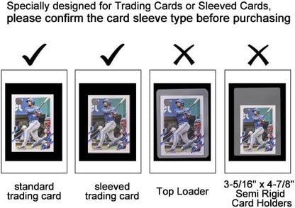 D DACCKIT Trading Card Binder 4 Pocket - Fits 336 Cards，21 Side-Loading Pages, Card Binder No Rings Folder for Collectible Games, Sports, TCG (Model D，Classic Black)