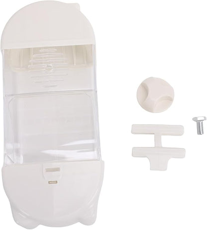Fockety Bird Feeder, 800ml Transparent Feeder No Mess Feeding Semi Enclosed Easy Top Fill Hanging Bird Feeding Box with Tray Anti Scatter Design for Parakeets Cockatiels