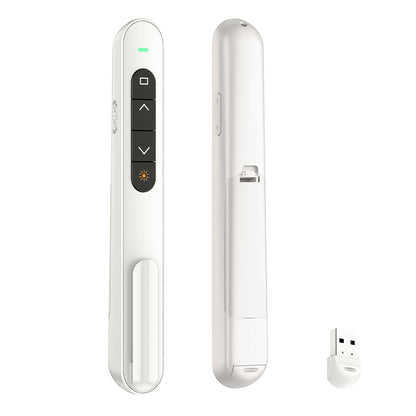 QUI Presentation Clicker with Volume Control, 2.4GHz USB Wireless Presenter Remote, PowerPoint Clicker Slide Advancer Compatible with Mac, Windows, Google Slides, Keynote