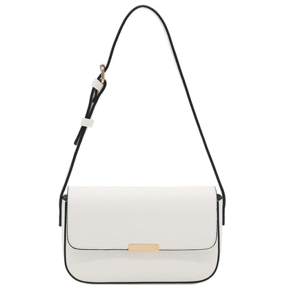 Mini Classic Rectangular Flap Purse Underarm Shoulder Bag (White)