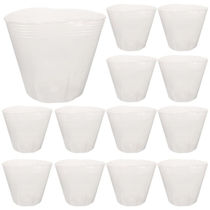 SUPVOX 10-Pack Transparent Flower Pot Liners: 4.5" Clear Plastic Nursery Pots - Root Observation Liners with Drainage Holes for Indoor & Outdoor Garden Plants