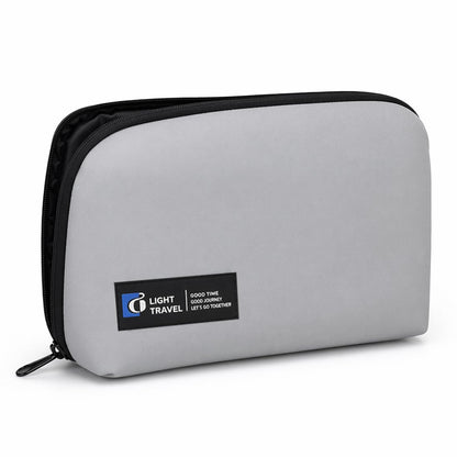 FADASTON Electronics Organizer Bag, Travel Digital Storage Pouch for Cable, Cord, Earphone, USB Flash Drive, Power Bank, Hard Drive, Portable Tech Travel Case with Multi-Compartment (Grey)